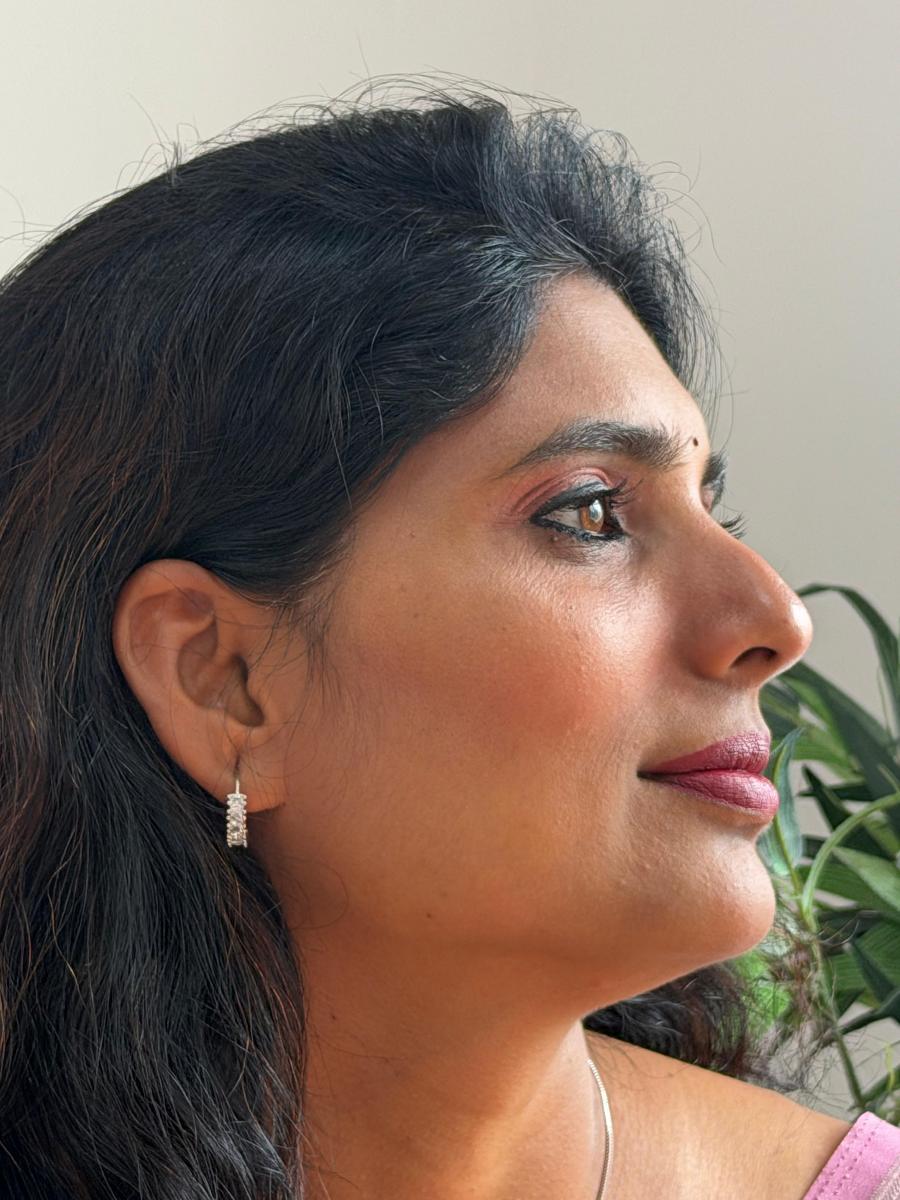Silver Stone Earrings