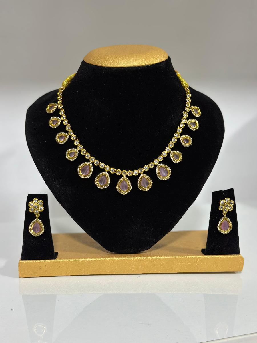 Ruby Stone Pendant Chain 