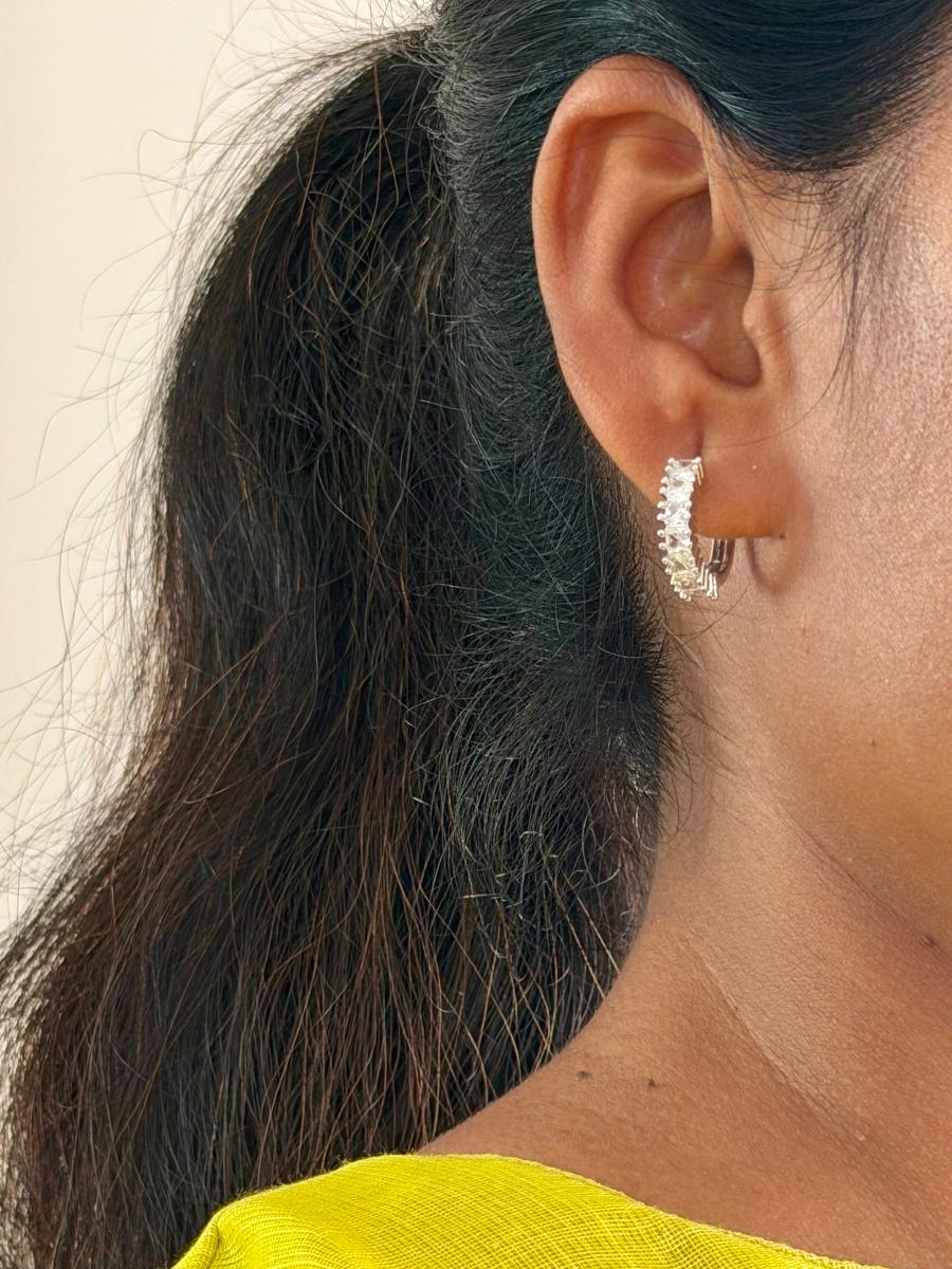 Silver Stone Earrings