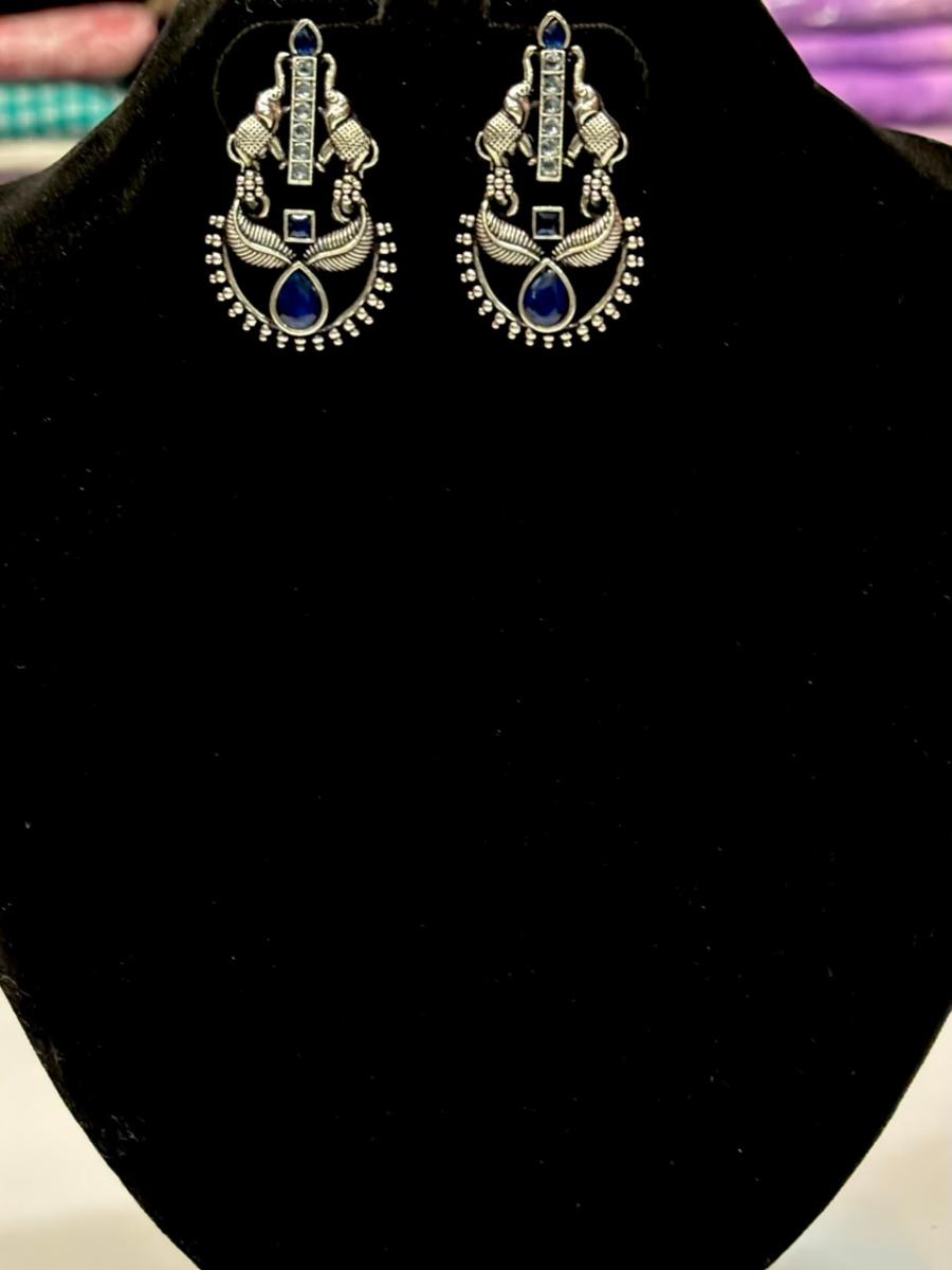 Oxidised Silver Earrings 
