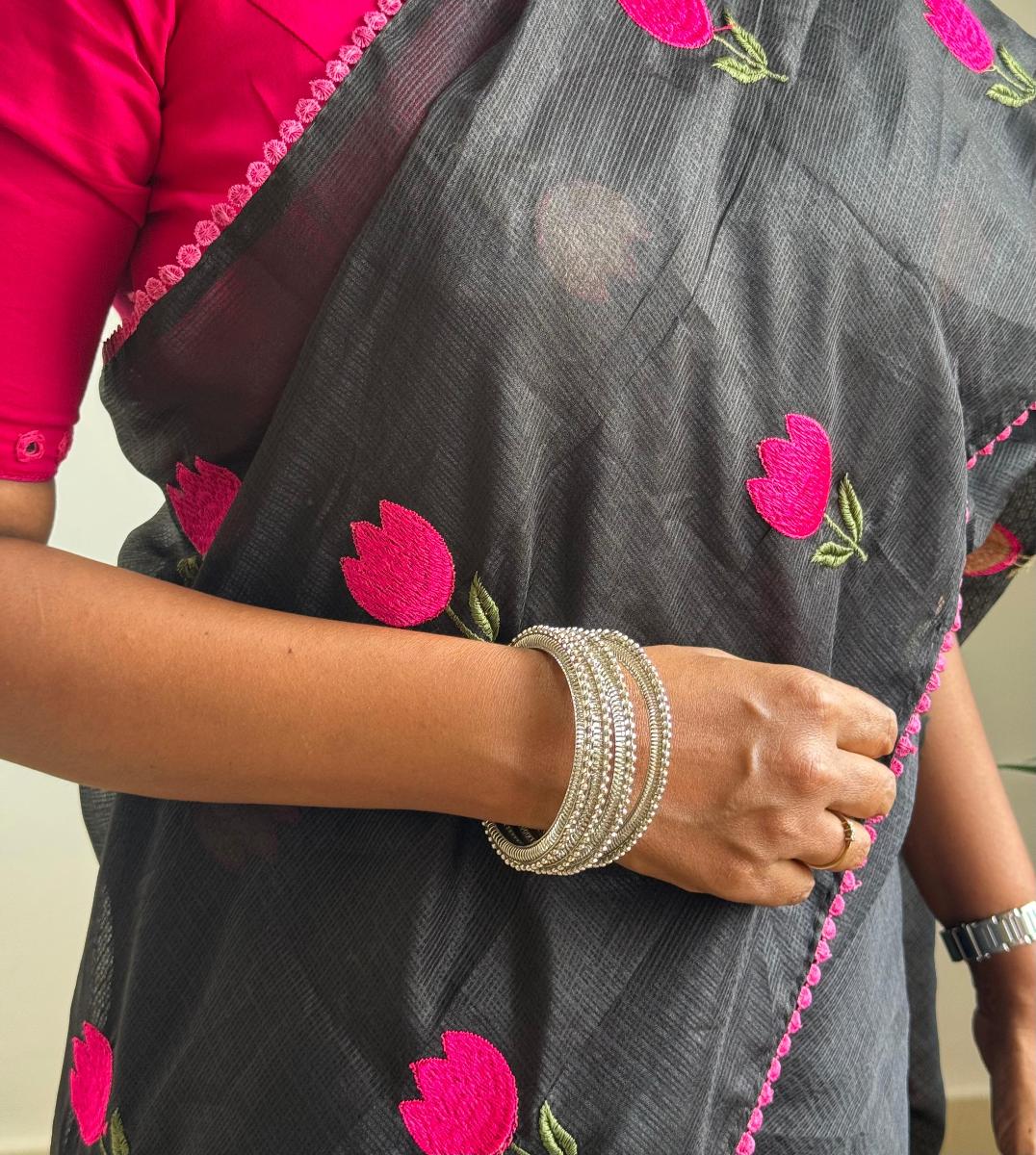 Oxidised Silver Bangle