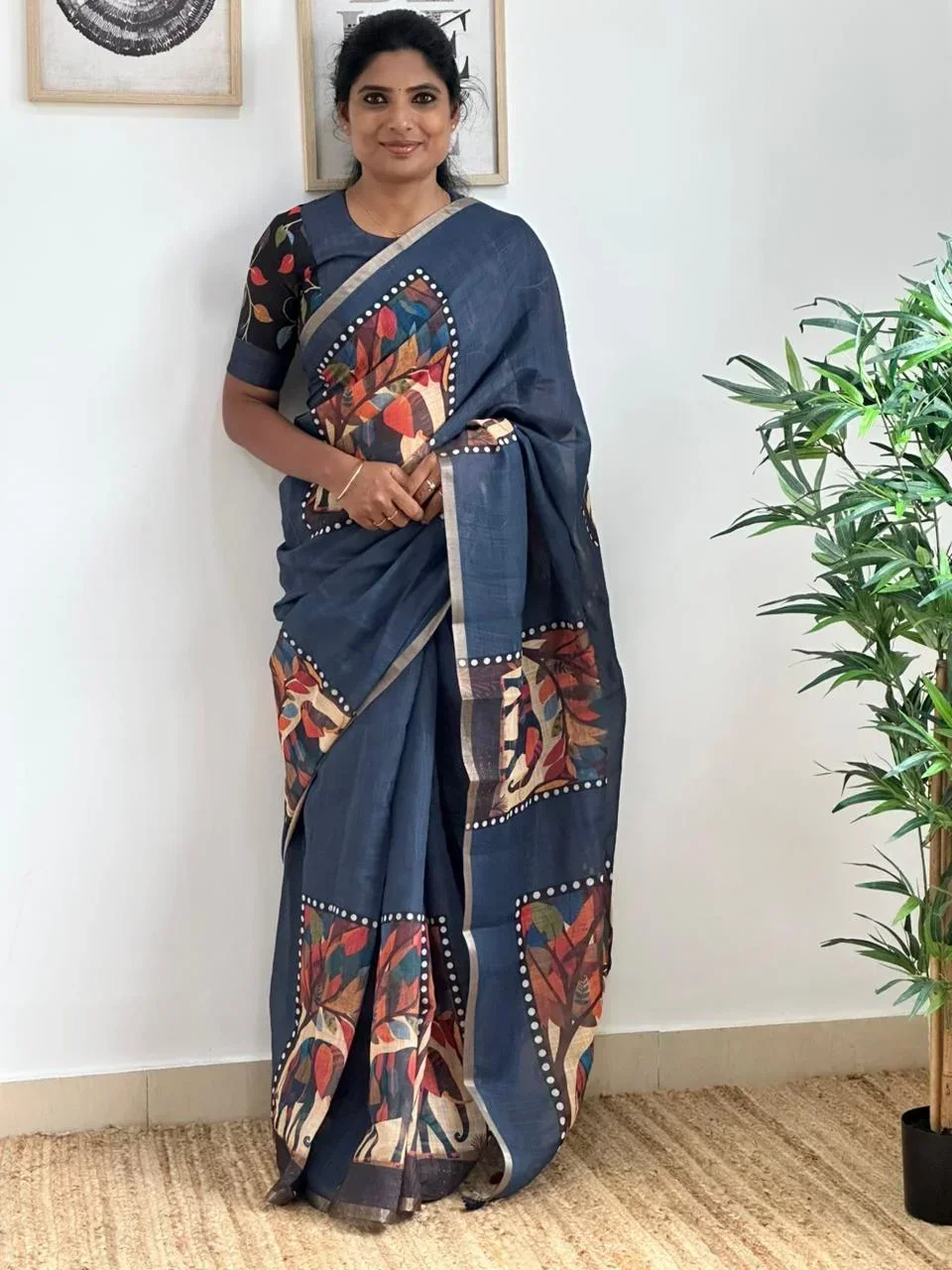 Elephant Linen With Ready Wear Blouse