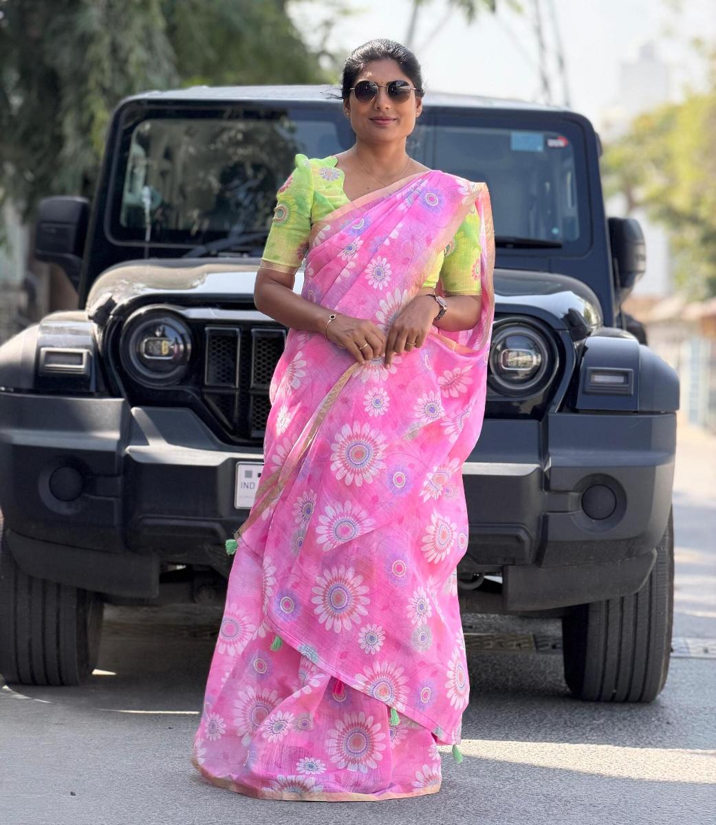 Floral Blossom With Ready Wear Blouse