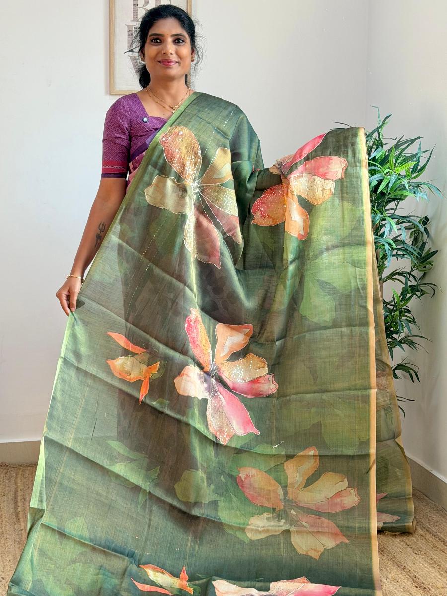 Floral Tissue Embroidery  