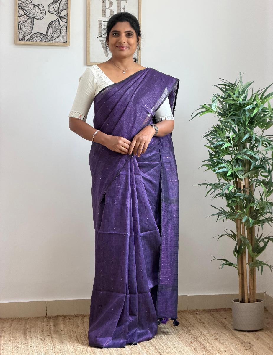 Premium Linen With Ready Wear Blouse 