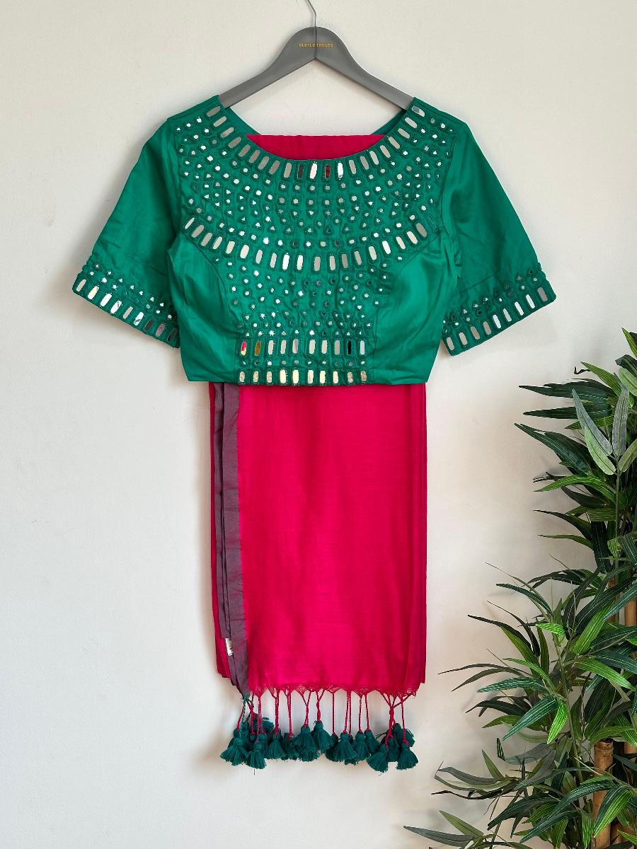 Diva Khadi With Ready Wear Blouse 
