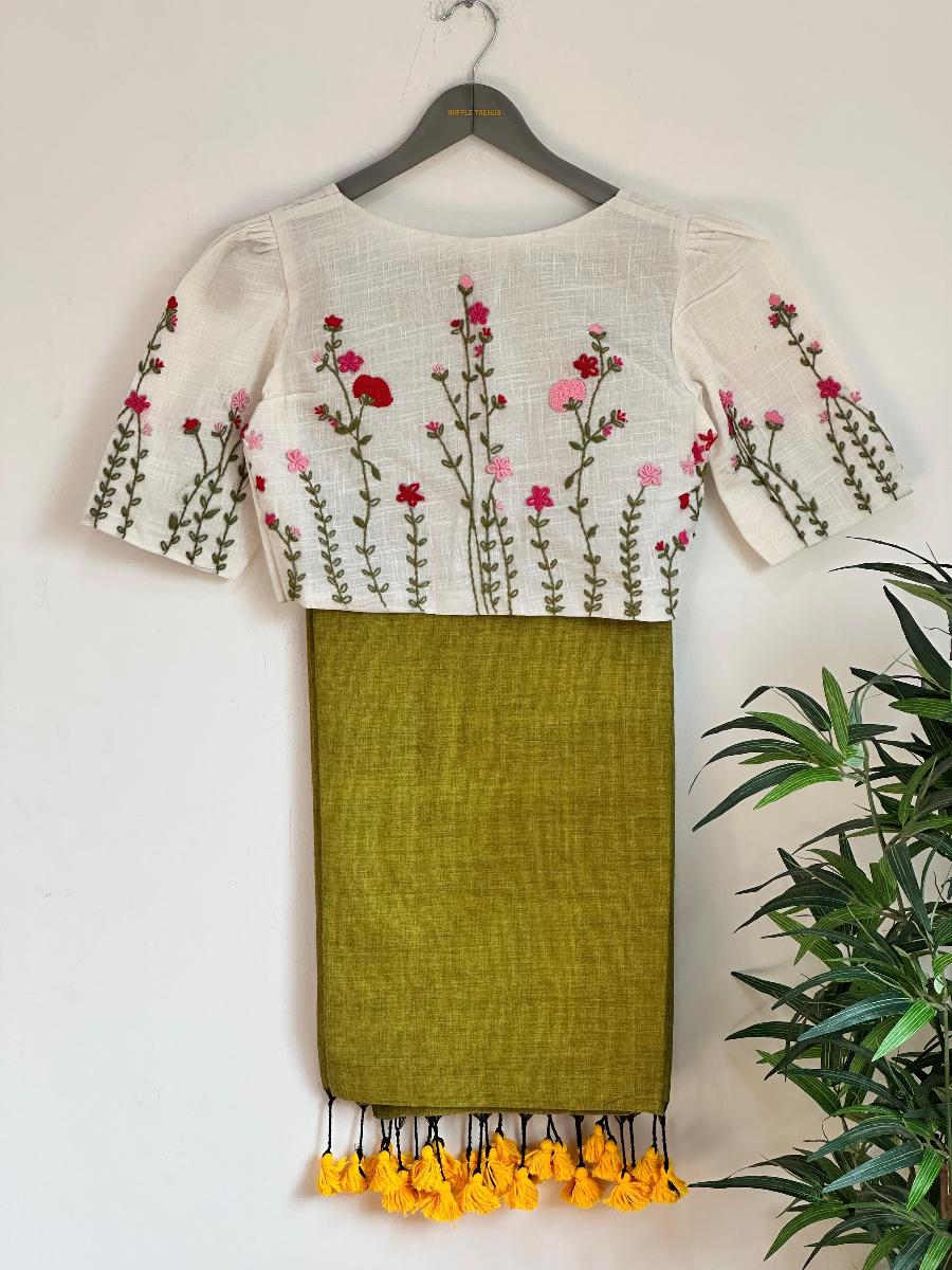 Diva Khadi With Ready Wear Blouse  