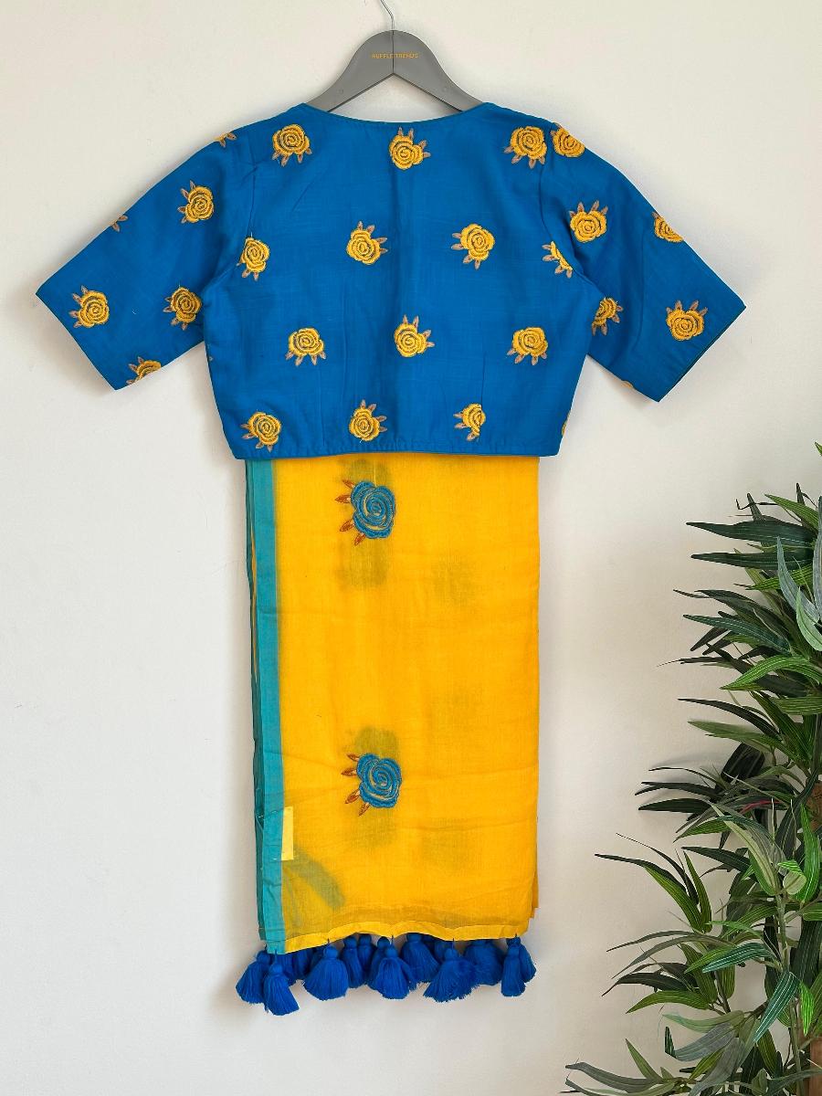 Embroidery Mul Cotton With Read Wear Blouse   