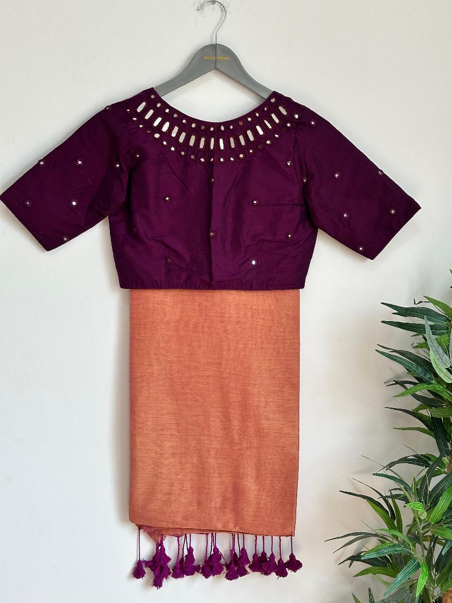 Diva Khadi With Ready Wear Blouse  