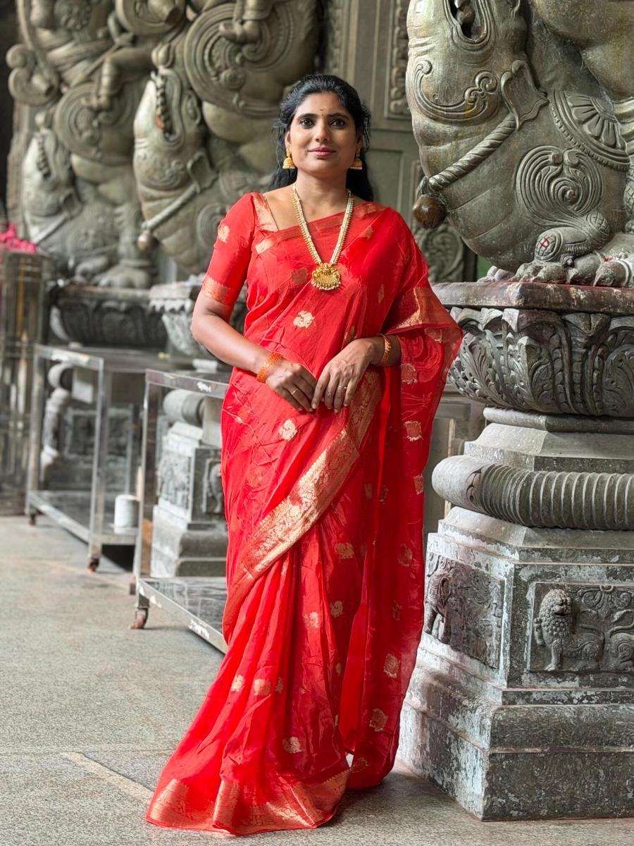 Viscose Crepe Silk With Ready Wear Blouse 