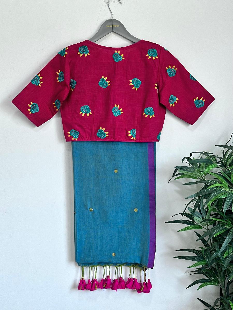 Diva Mirror Khadi With Ready Wear Blouse 