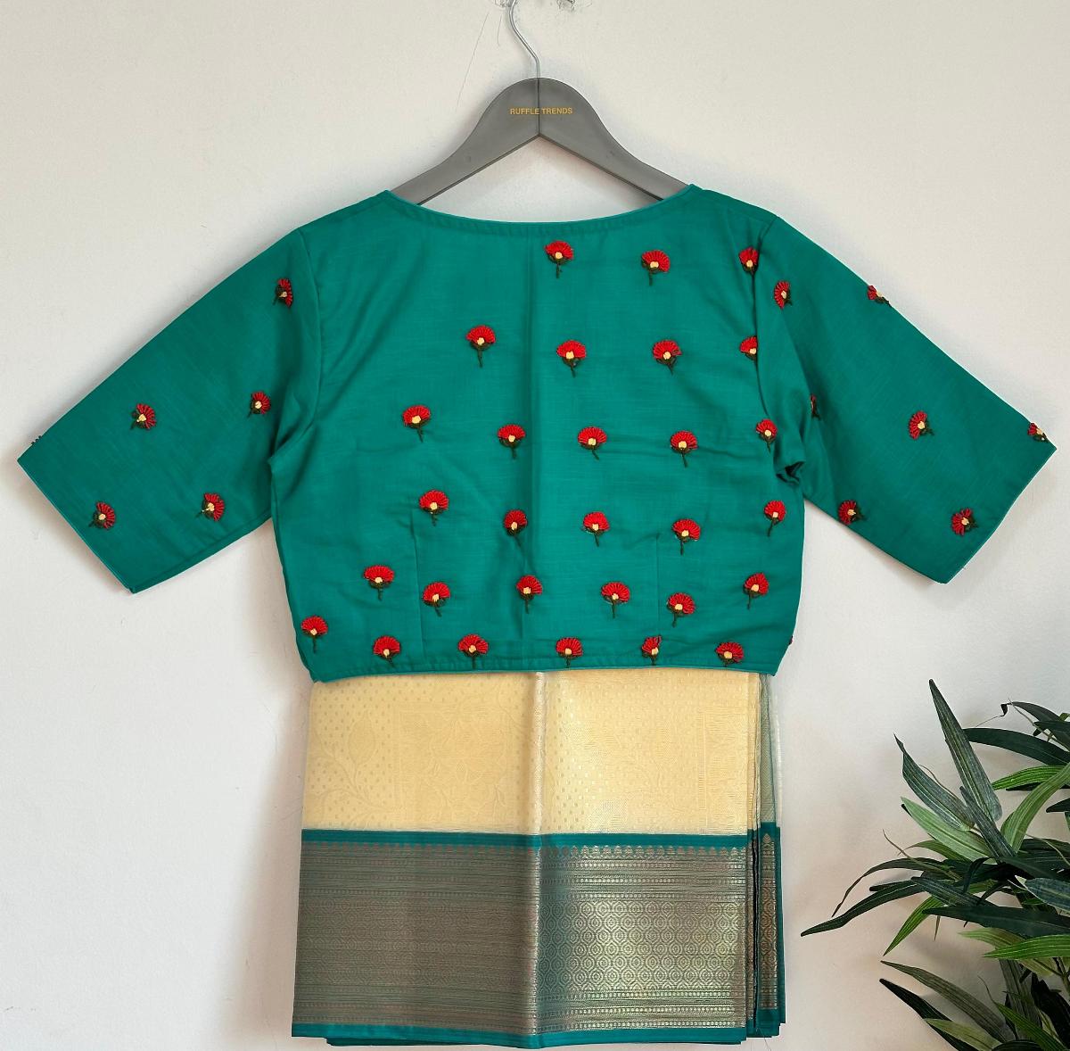 Kora Muslin With Ready Wear Blouse