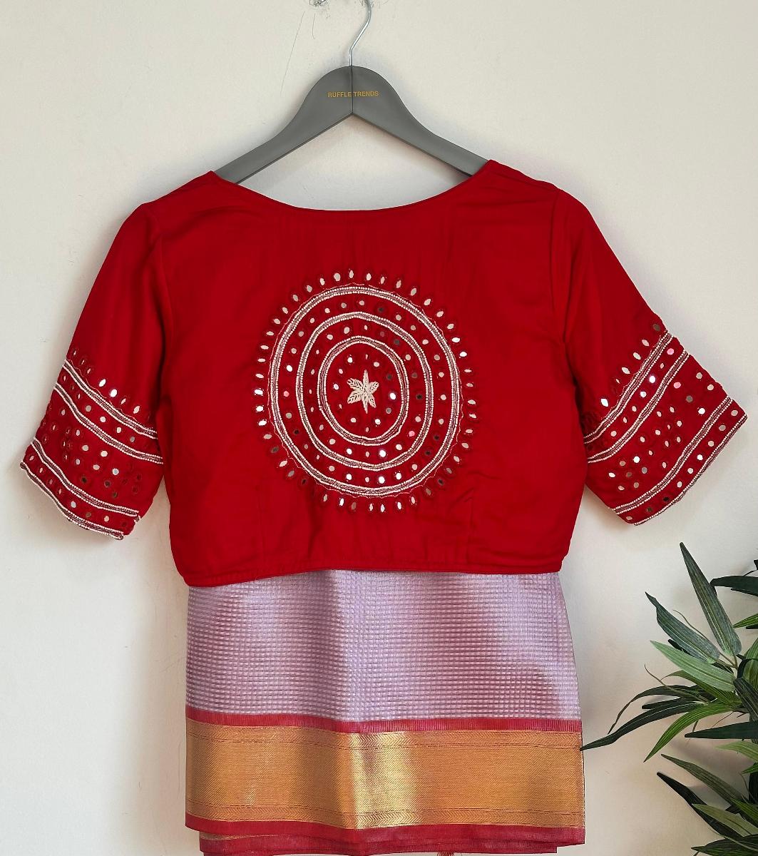 Tissue Silk With Ready Wear Blouse