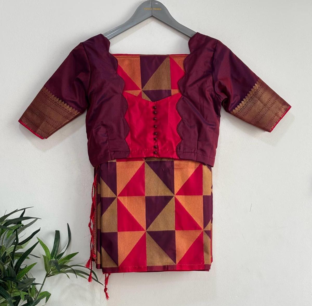 Kanchipuram Silk With Ready Wear Blouse