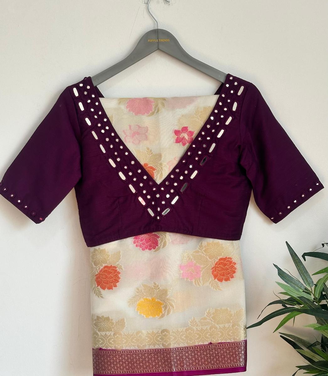 Banarasi Silk With Ready Wear Blouse