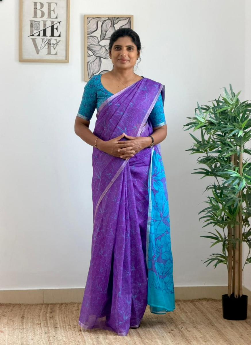 Linen Cotton With Ready Wear Blouse 