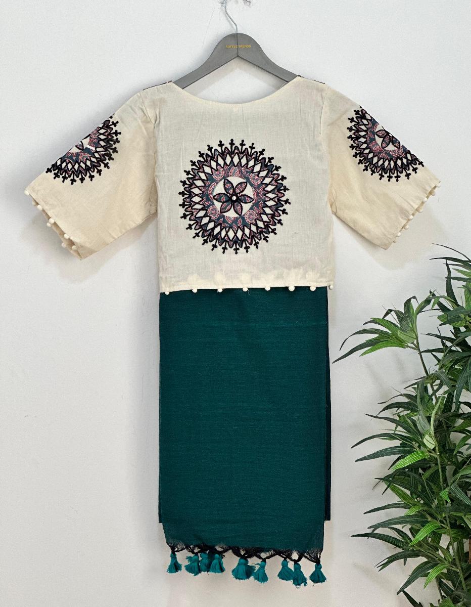 Diva Khadi With Ready Wear Blouse 