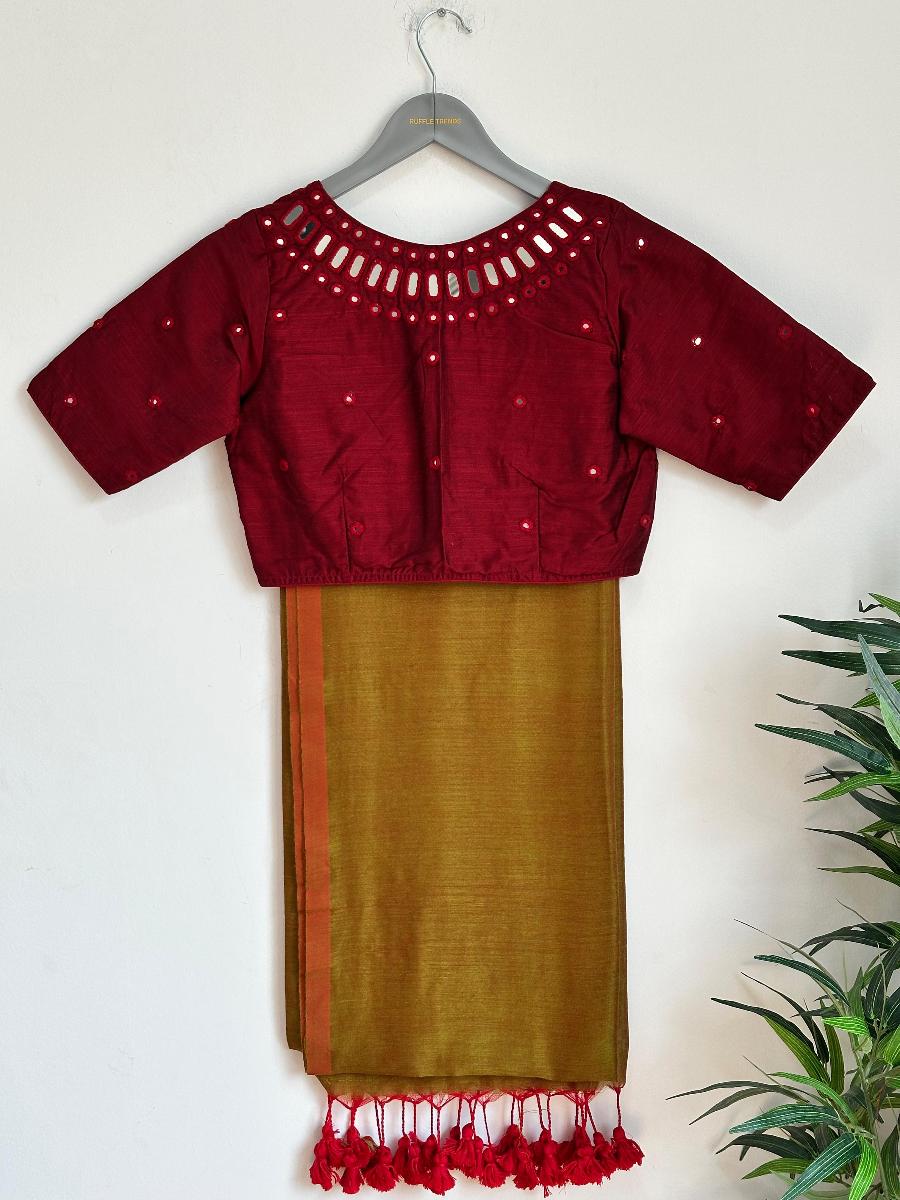 Diva Khadi With Ready Wear Blouse 