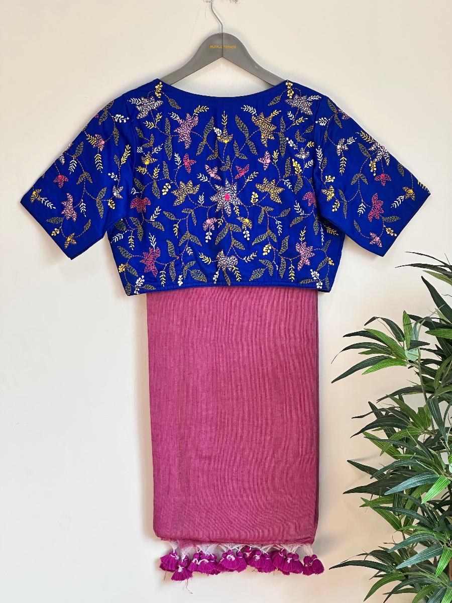 Diva Khadi With Ready Wear Blouse  