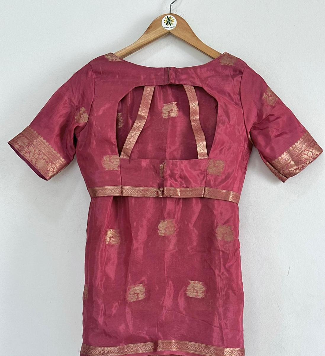 Viscose Crepe Silk With Ready Wear Blouse 