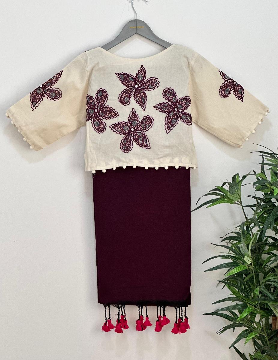 Diva Khadi With Ready Wear Blouse 