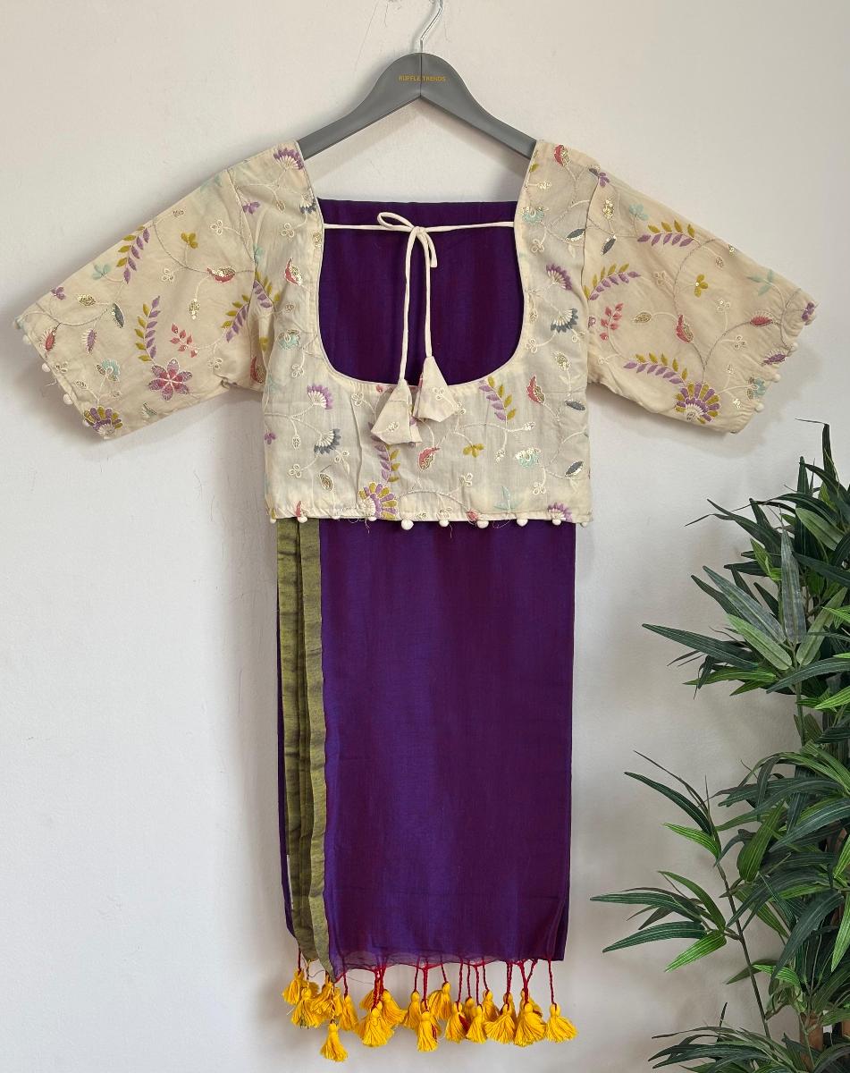 Diva Khadi With Ready Wear Blouse 