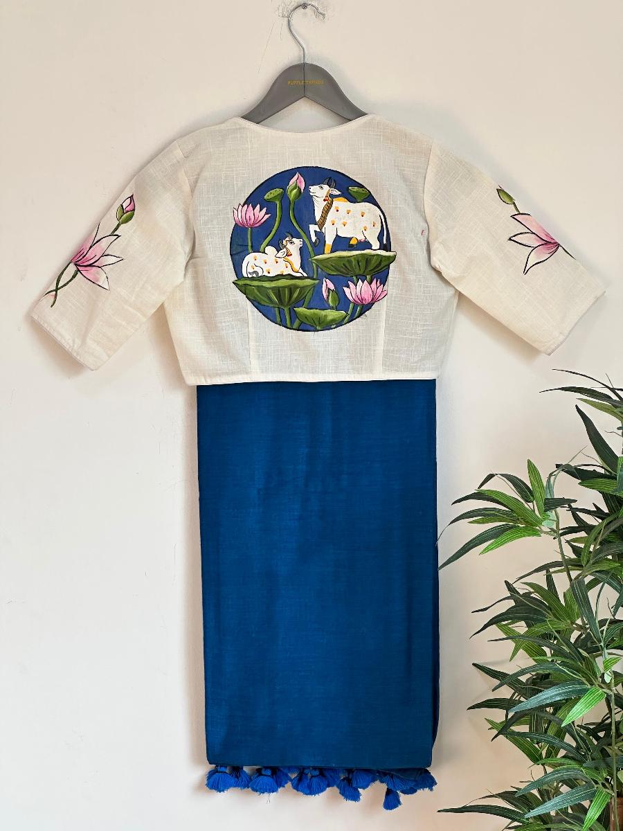 Diva Khadi With Ready Wear Blouse 