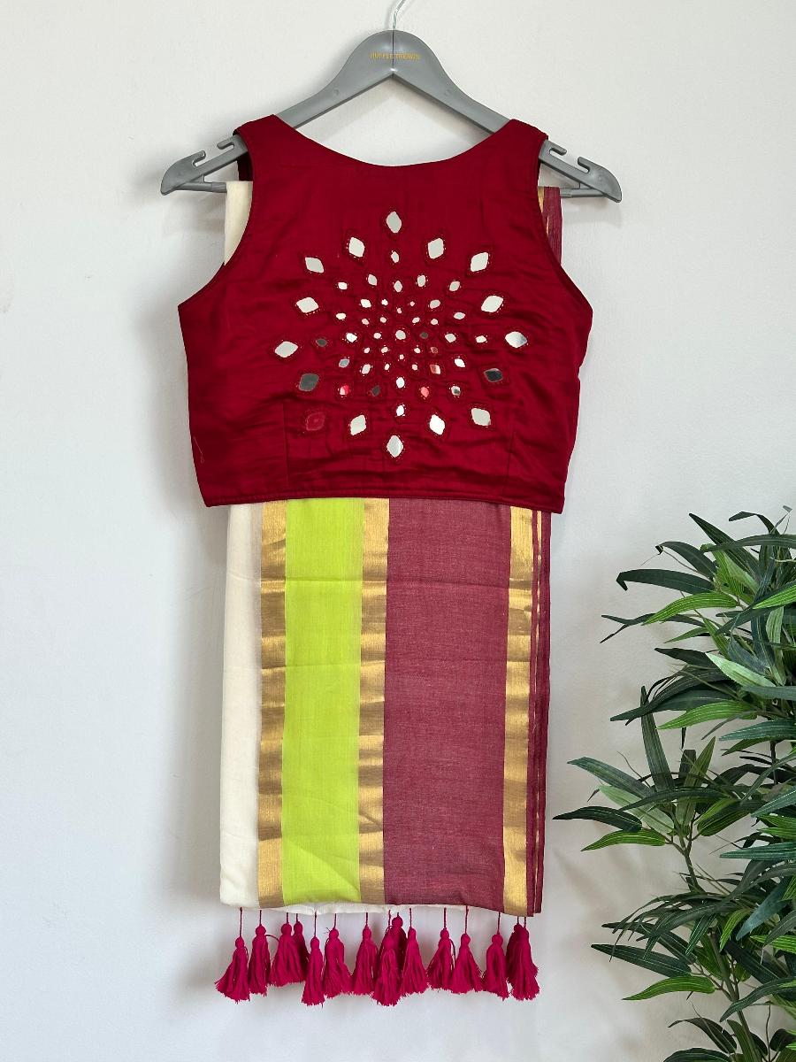 Mul Cotton With Ready Wear Blouse 