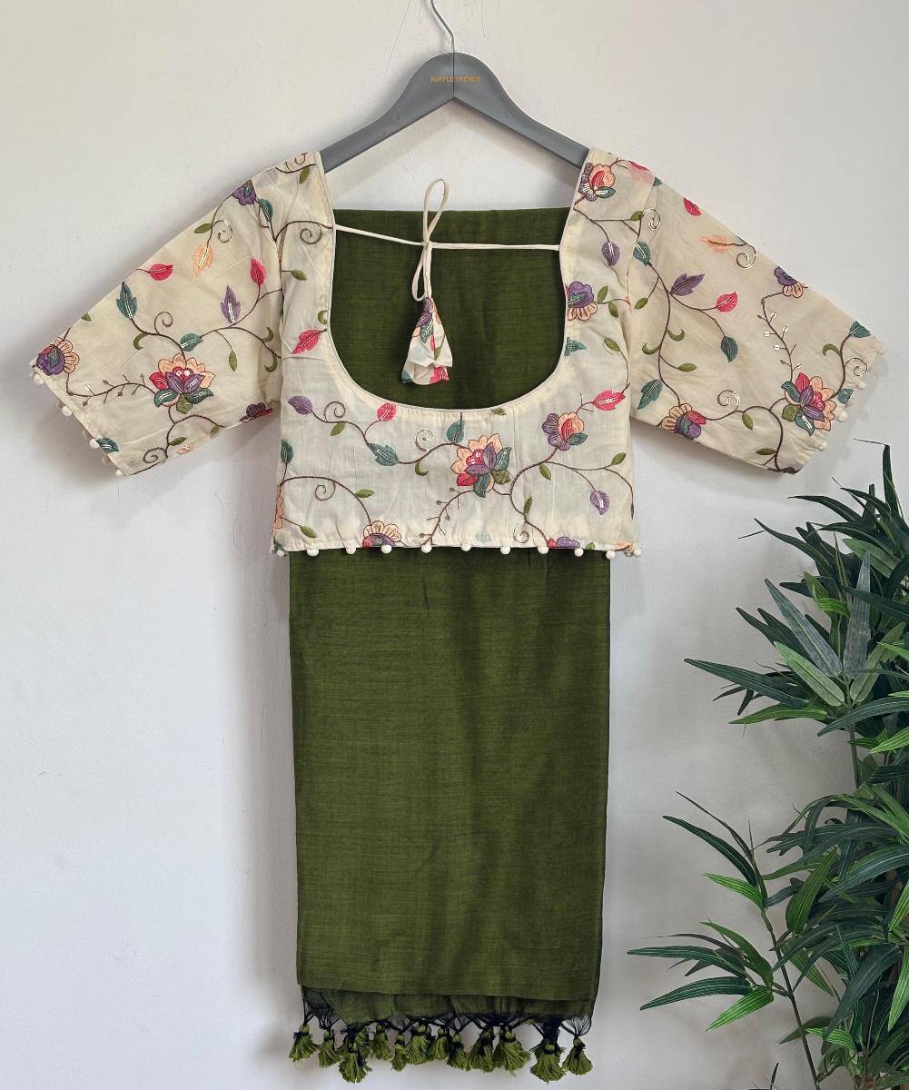 Diva Khadi With Ready Wear Blouse
