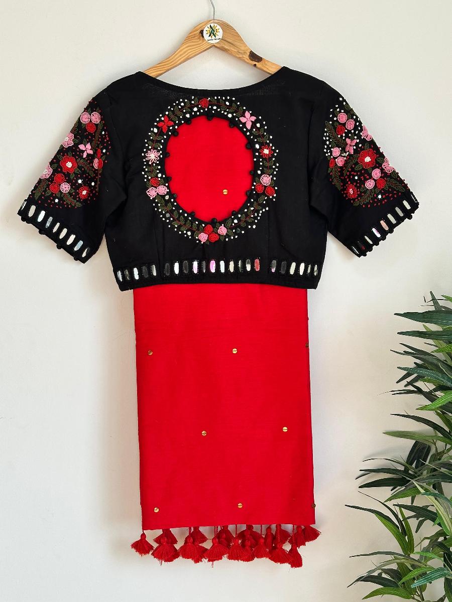 Diva Mirror Khadi With Ready Wear Blouse  