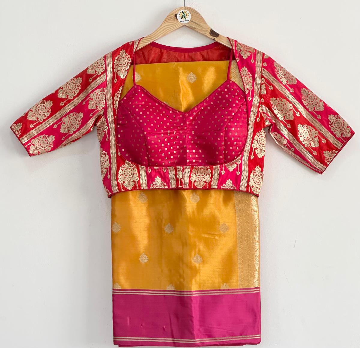 Kanchipuram Silk  With Ready Wear Blouse 