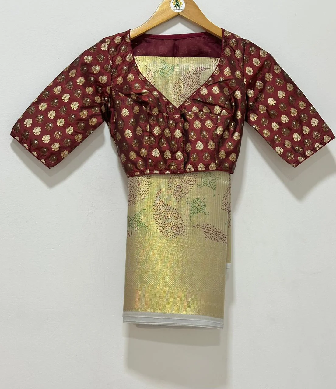 Tissue Silk With Ready Wear Blouse 