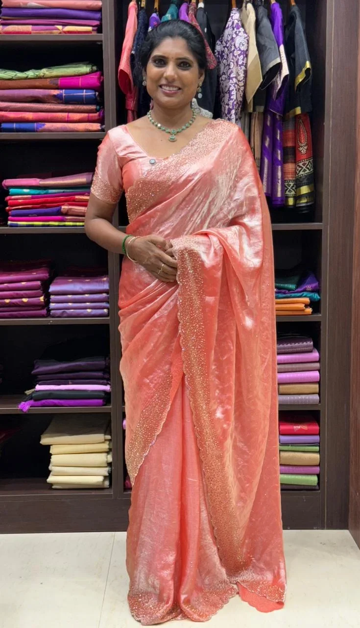 Sapce Silk With Ready Wear Blouse 