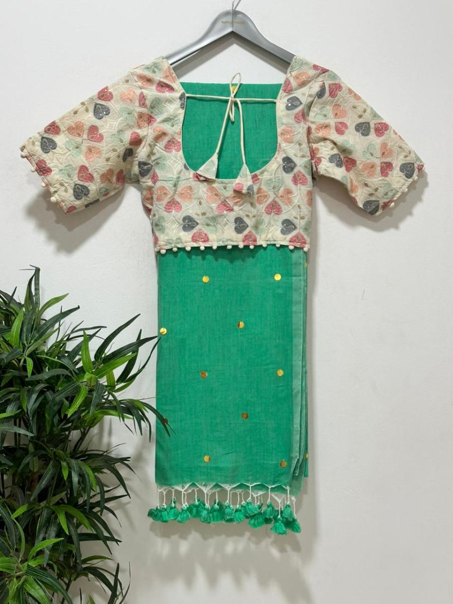 Diva Mirror Khadi With Ready Wear Blouse 