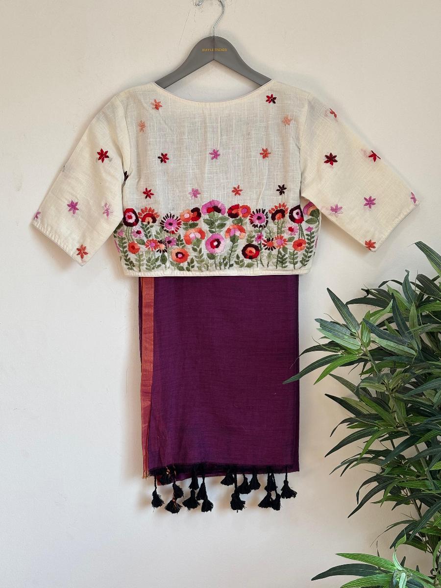 Mul Cotton With Ready Wear Blouse  