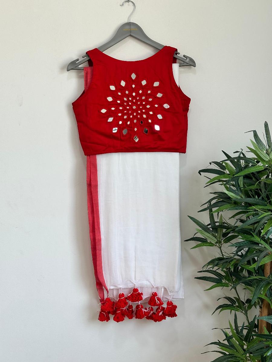 Mul Cotton With Ready Wear Blouse 