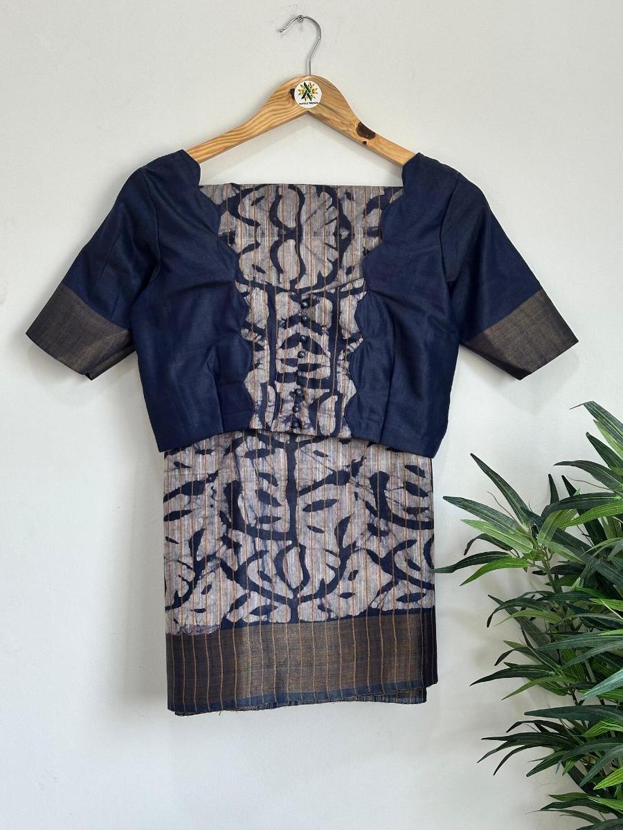 Silk Cotton With Ready Wear Blouse