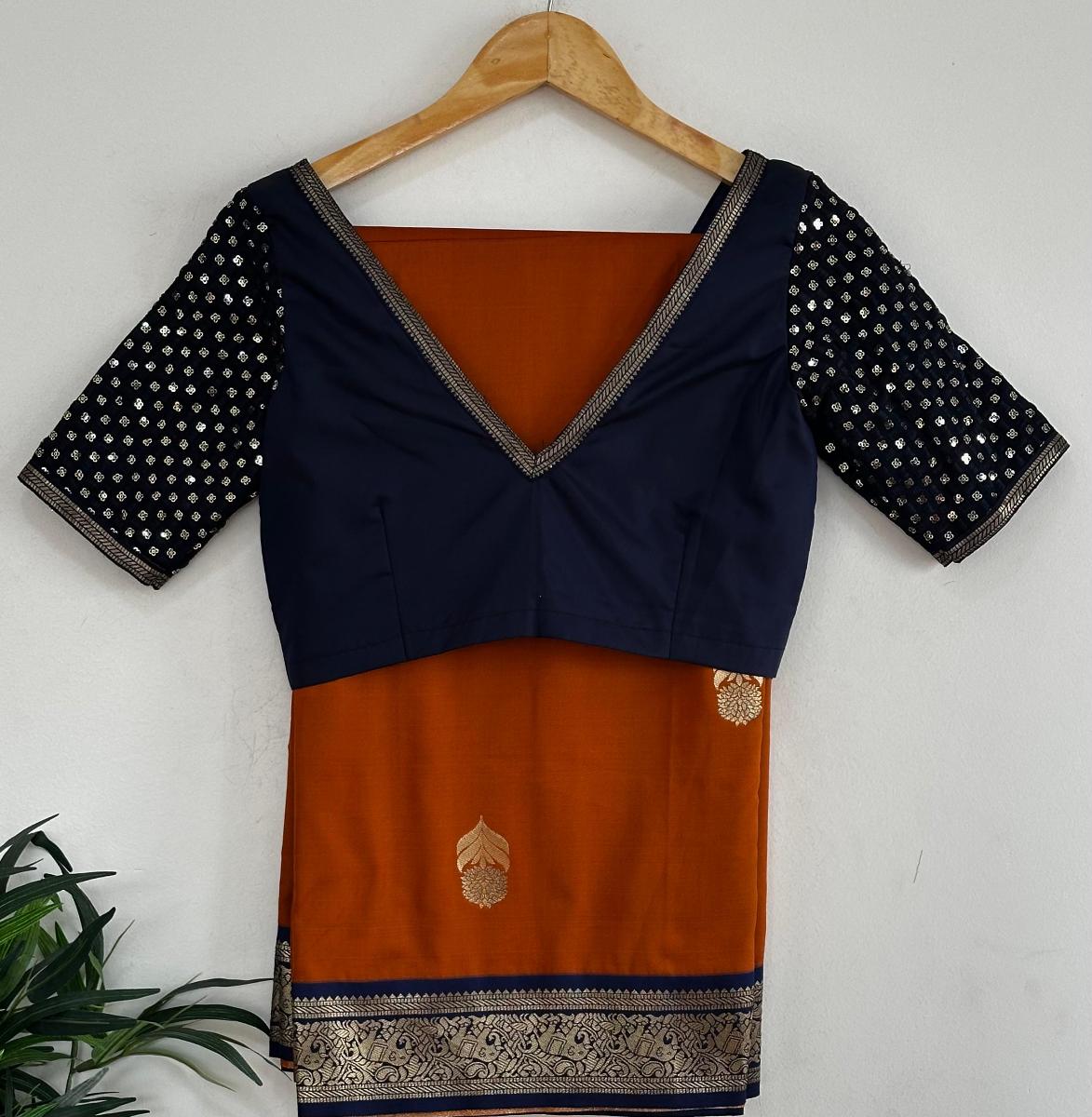 Kanchipuram Soft Silk With Ready Wear Blouse