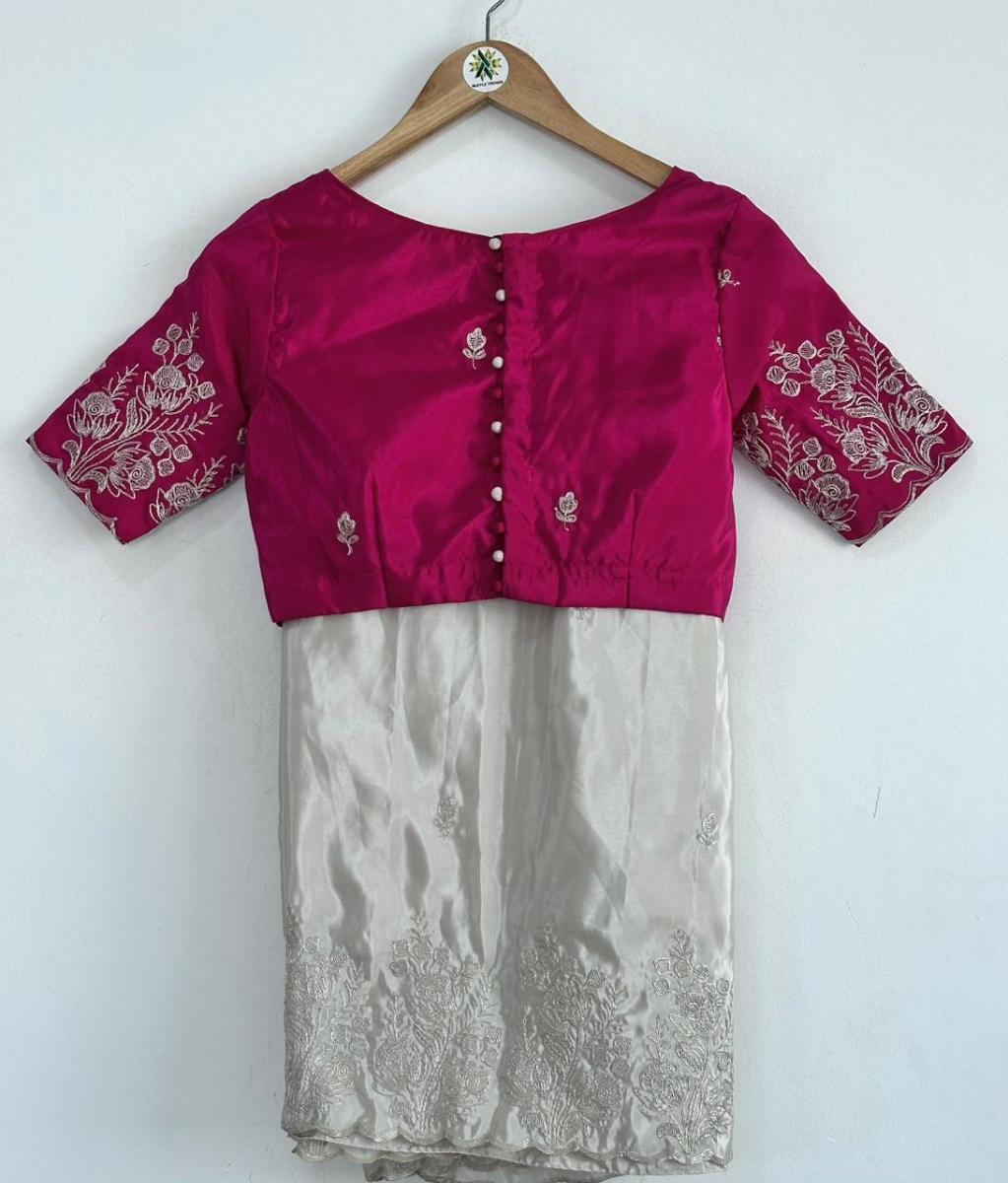 Satin Silk With Ready Wear Blouse