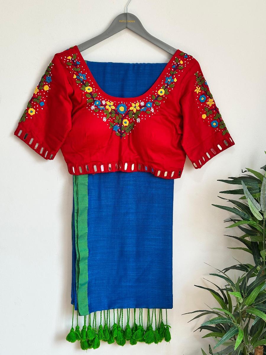 Diva Khadi With Ready Wear Blouse 