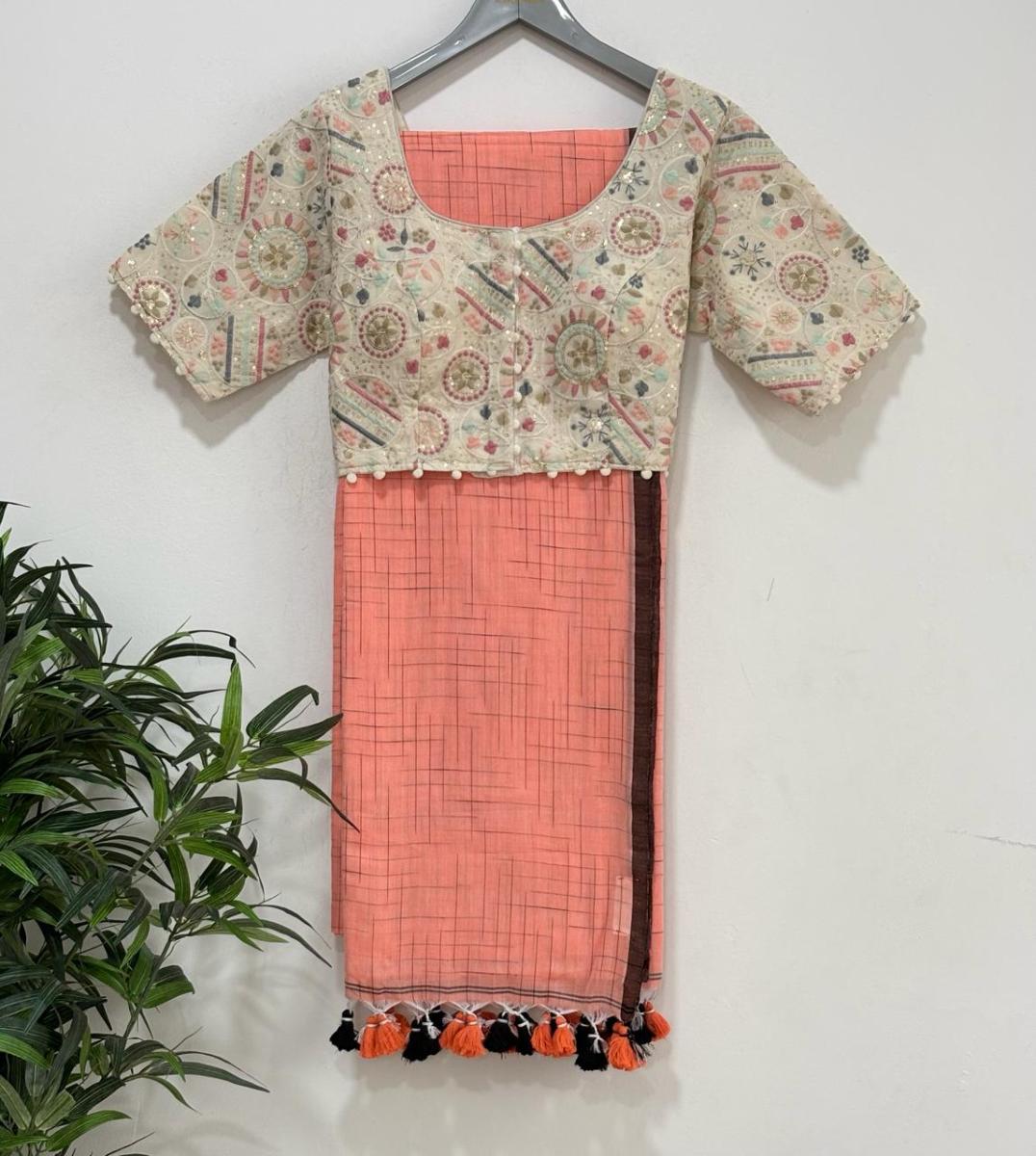  Chikku with Ready Wear Blouse 