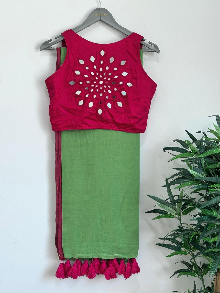 Mul Cotton With Ready Wear Blouse   