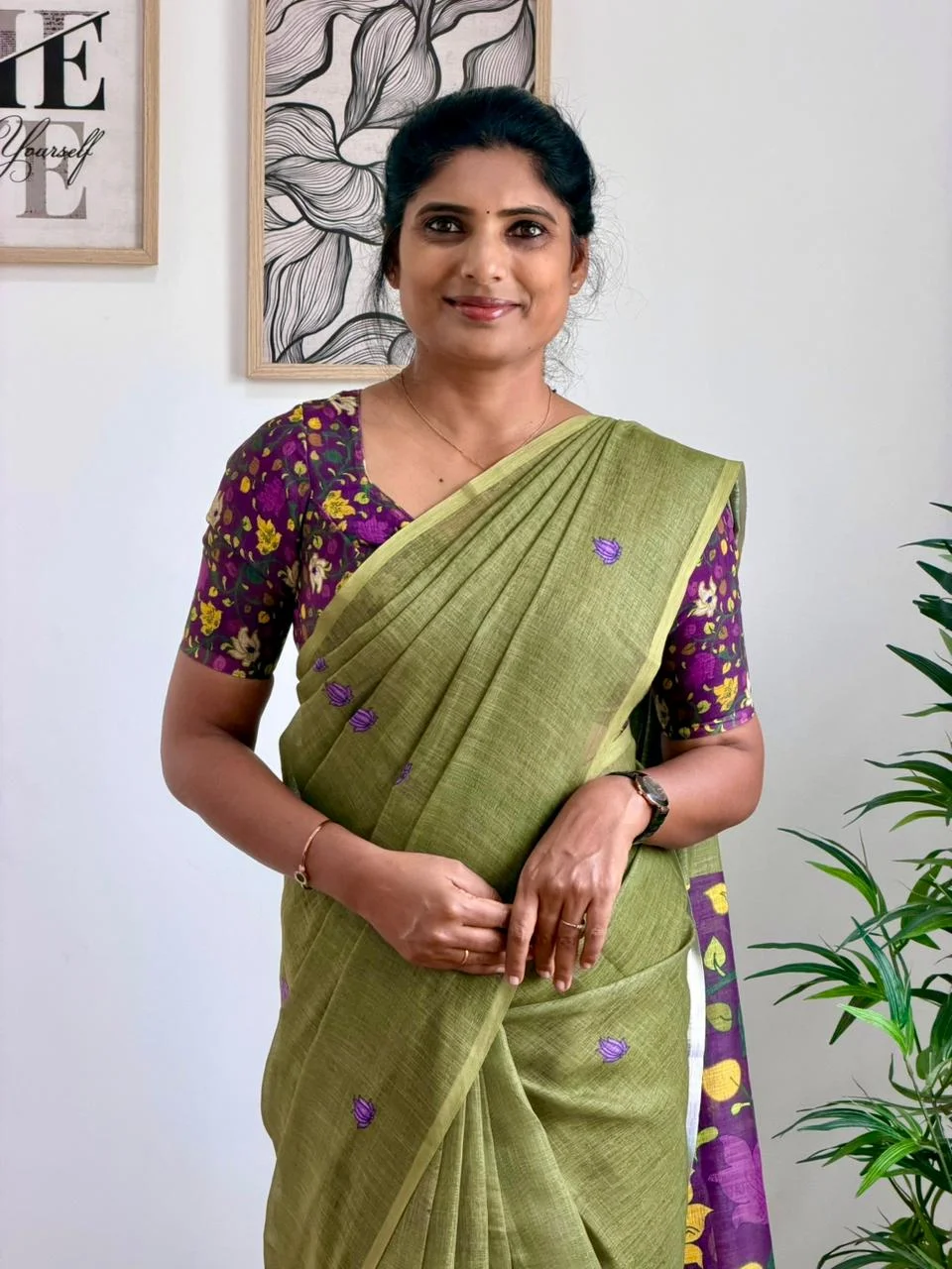 Trendy Linen Cotton Ready wear Blouse