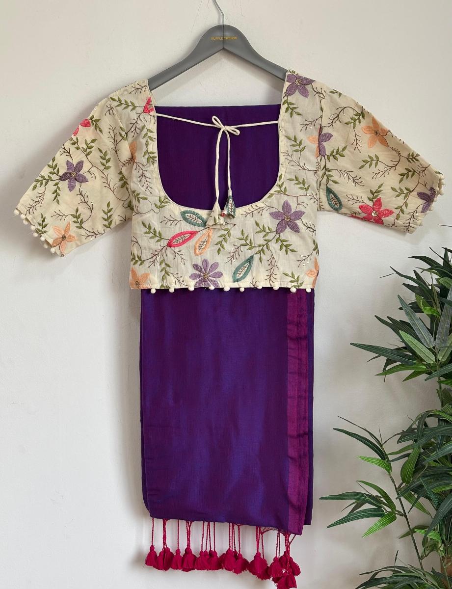 Diva Khadi With Ready Wear Blouse  