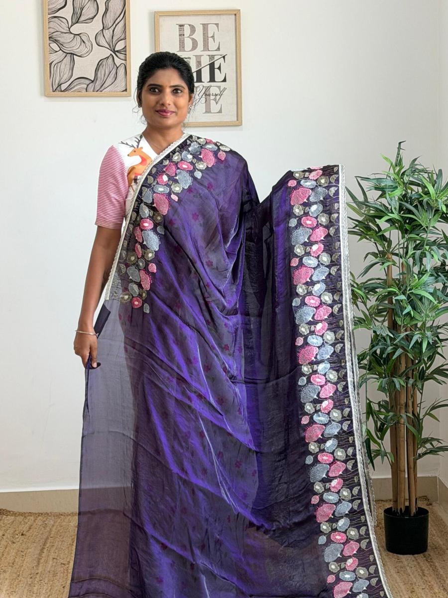 Embroidery Stardust Satin 