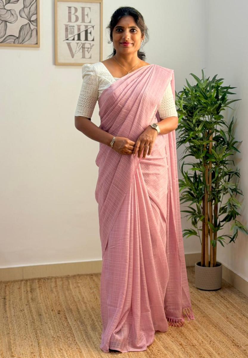 Hakoba Chiffon With Ready Wear Blouse