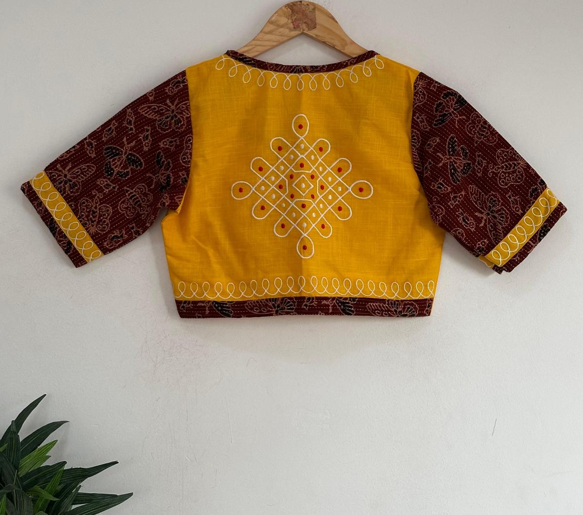 Kolam Embroidery Blouse 