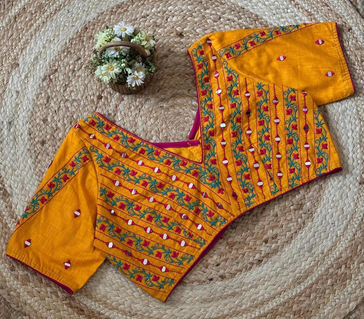 Embroidery Mirror Work Blouse 