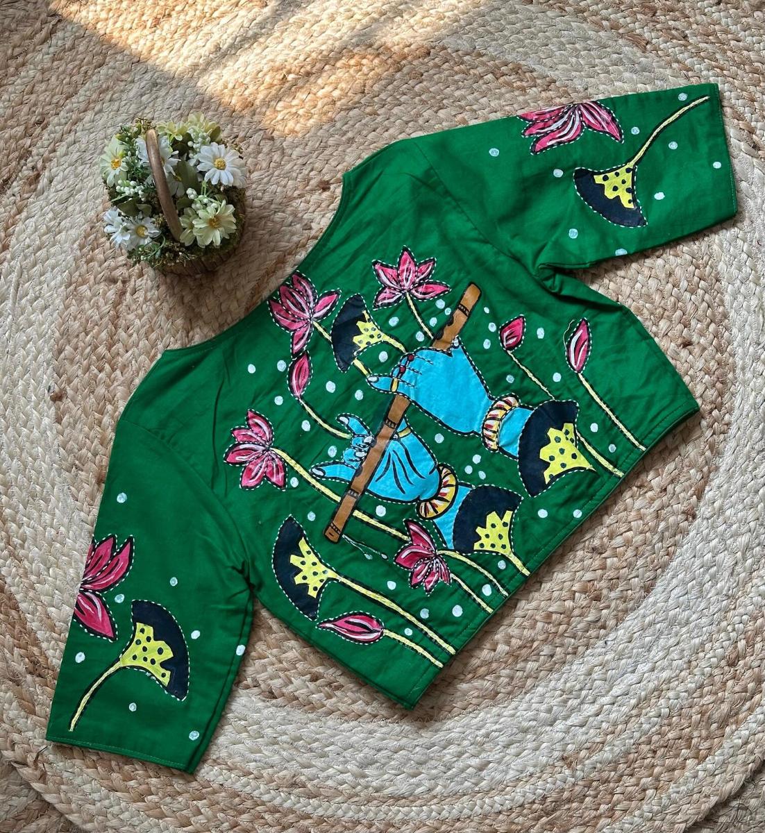 Hand Paint Cotton Blouse 