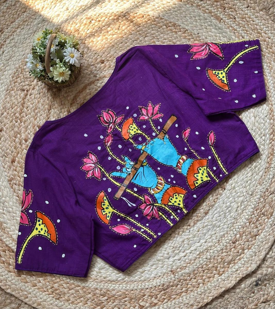 Hand Paint Cotton Blouse